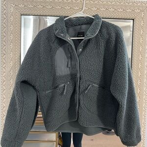 Love Tree Charcoal Sherpa Jacket